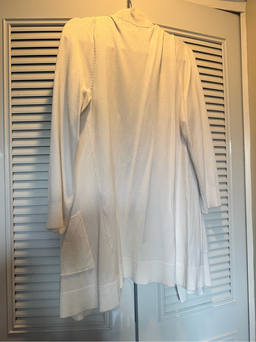 Magaschoni White Long Open Cardigan